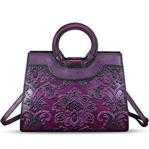Modern Genuine Textured Satchel For Bag Embossed Textured Top Handle Bag Handm